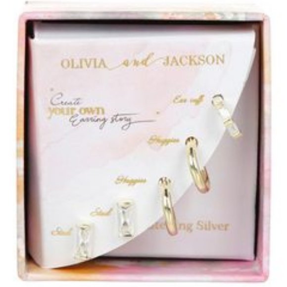 OLIVIA & JACKSON Create Your Own Earring Story 5 Pc Earring Set NEW - Picture 10 of 10
